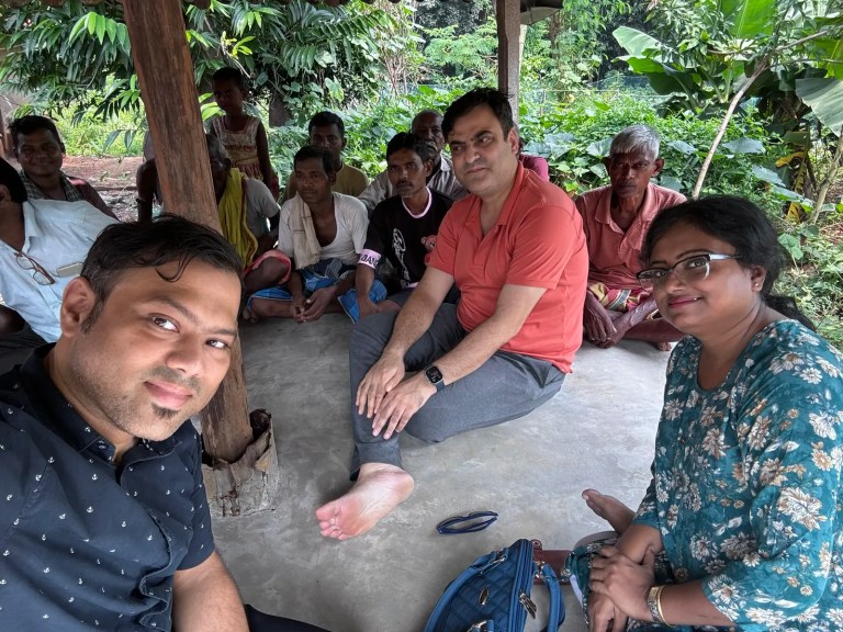 A community interview during fieldwork in rural Purulia