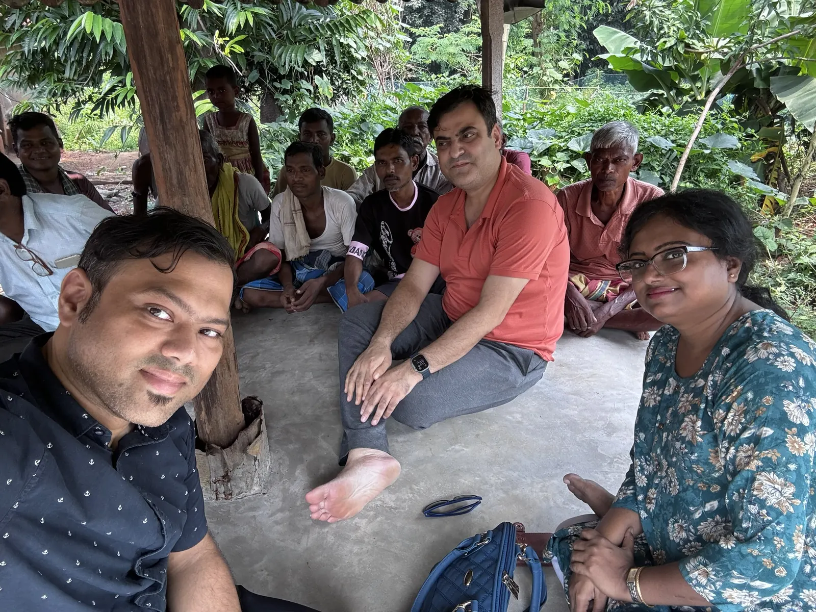 Community interview during doctoral fieldwork in rural Purulia, West Bengal
