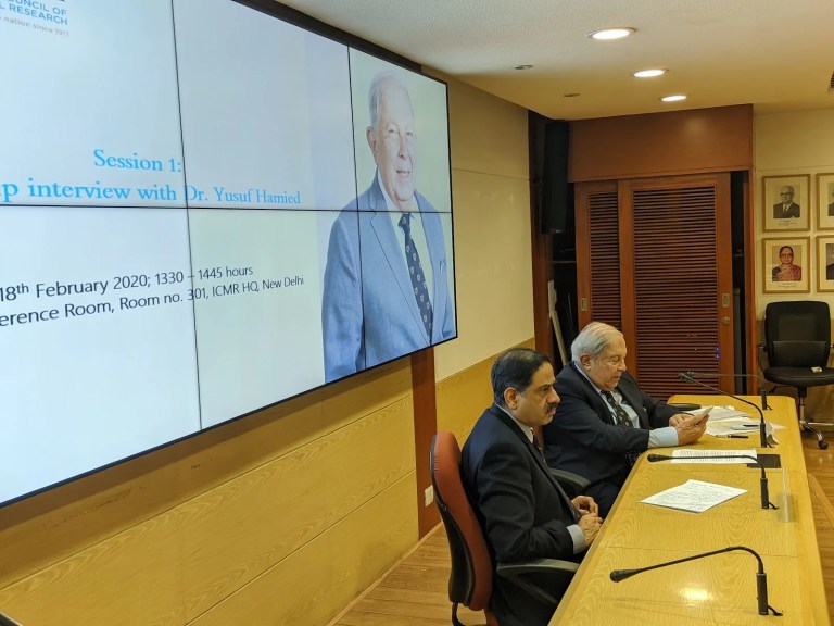 A meeting at the Indian Council of Medical Research, February 2020
